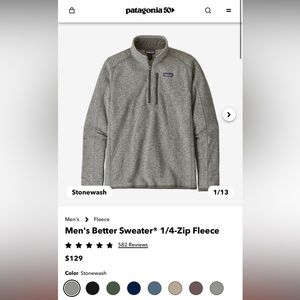 Men’s Patagonia Better Sweater 1/4 Zip